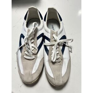 Tretorn Classic White Navy Suede Athletic Sneakers Tennis Shoes Women's Size 10